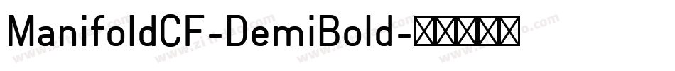 ManifoldCF-DemiBold字体转换