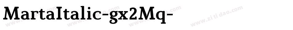 MartaItalic-gx2Mq字体转换