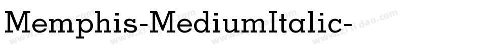 Memphis-MediumItalic字体转换