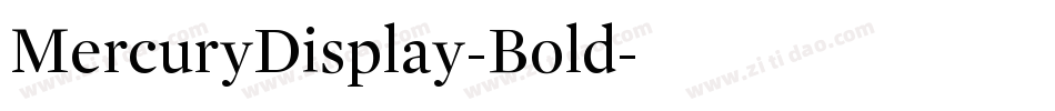 MercuryDisplay-Bold字体转换