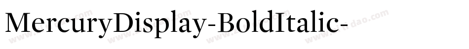 MercuryDisplay-BoldItalic字体转换