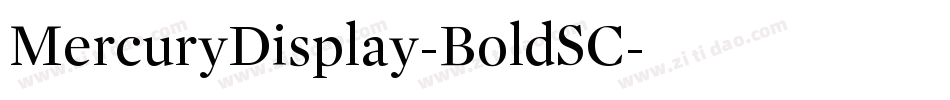 MercuryDisplay-BoldSC字体转换