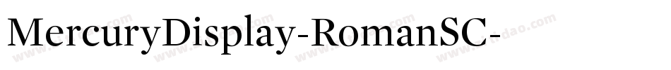 MercuryDisplay-RomanSC字体转换