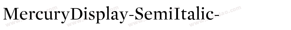 MercuryDisplay-SemiItalic字体转换