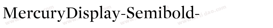 MercuryDisplay-Semibold字体转换