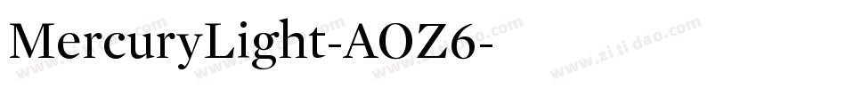 MercuryLight-AOZ6字体转换