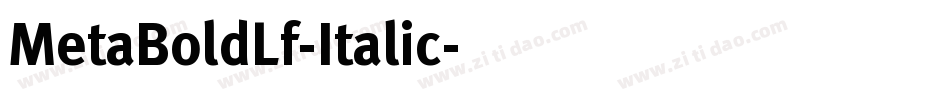 MetaBoldLf-Italic字体转换