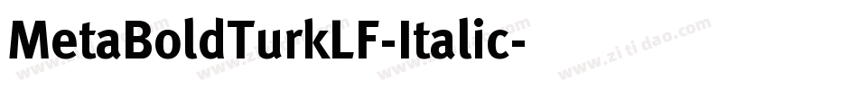 MetaBoldTurkLF-Italic字体转换