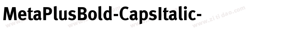 MetaPlusBold-CapsItalic字体转换