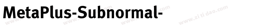 MetaPlus-Subnormal字体转换