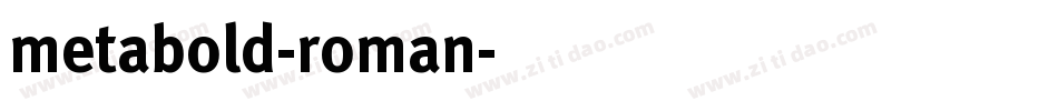 metabold-roman字体转换