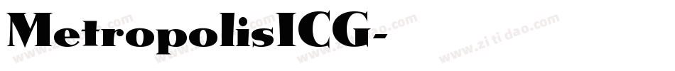 MetropolisICG字体转换