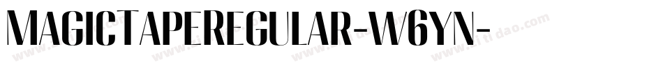 MagicTapeRegular-w6yn字体转换