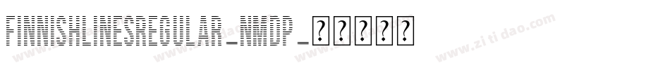 FinnishLinesRegular-nMDP字体转换