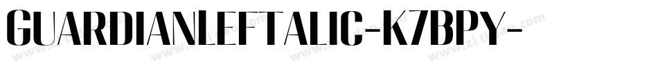 GuardianLeftalic-K7BPy字体转换