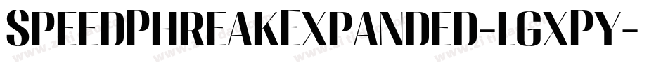 SpeedPhreakExpanded-lgxPy字体转换 SpeedPhreakExpanded-lgxPy字体转换