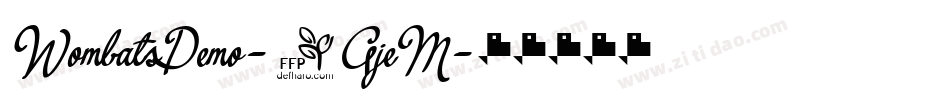 WombatsDemo-1GjeM字体转换