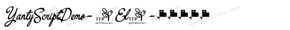YantyScriptDemo-1El2字体转换 YantyScriptDemo-1El2字体转换