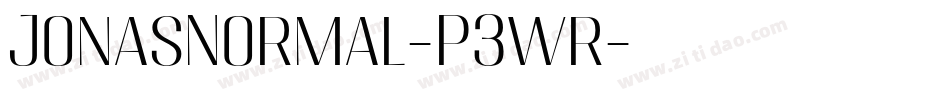 JonasNormal-P3wr字体转换