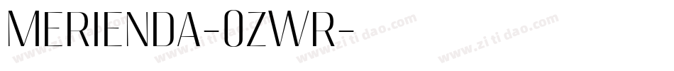 Merienda-0zWr字体转换