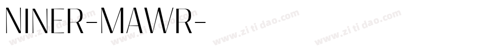 Niner-MAWr字体转换