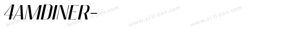 4amDiner字体转换