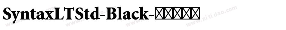 SyntaxLTStd-Black字体转换