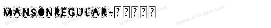 MansonRegular字体转换