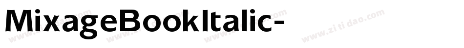 MixageBookItalic字体转换