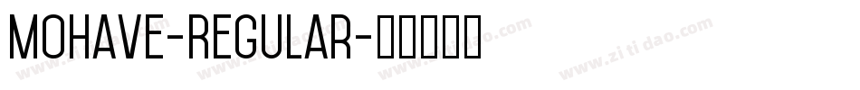 Mohave-Regular字体转换