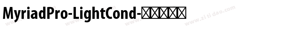 MyriadPro-LightCond字体转换