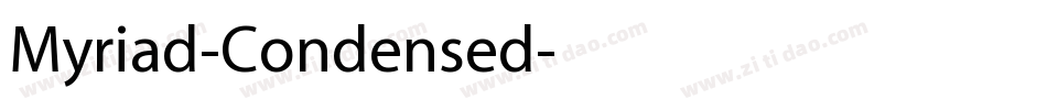 Myriad-Condensed字体转换