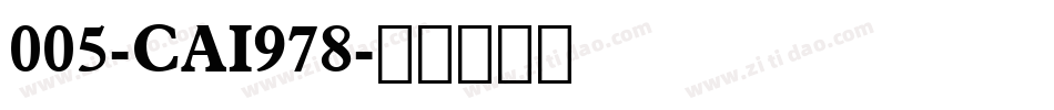 005-CAI978字体转换