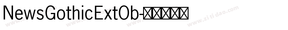 NewsGothicExtOb字体转换