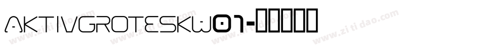 aktivgroteskw01字体转换