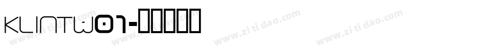 klintw01字体转换