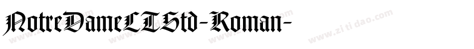 NotreDameLTStd-Roman字体转换