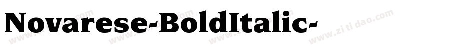 Novarese-BoldItalic字体转换