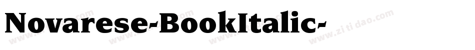 Novarese-BookItalic字体转换