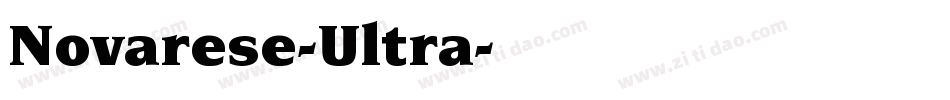 Novarese-Ultra字体转换