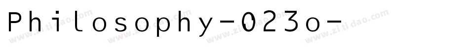 Philosophy-O23o字体转换
