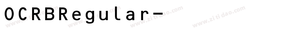 OCRBRegular字体转换
