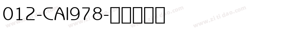 012-CAI978字体转换