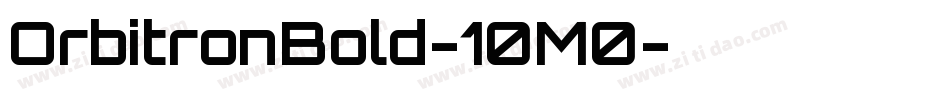 OrbitronBold-10M0字体转换