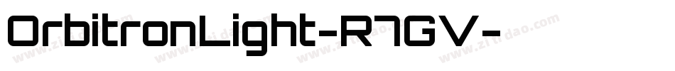 OrbitronLight-R7GV字体转换