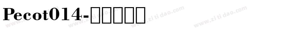 Pecot014字体转换