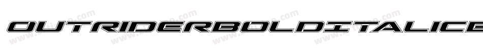 OutriderBoldItalicBoldItalic-ZBDJ字体转换