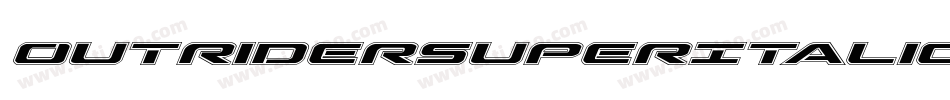 OutriderSuperItalicItalic-1AxB字体转换