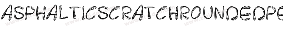 AsphalticScratchRoundedPersonalUse-BPox字体转换