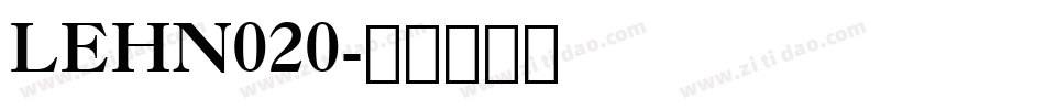 LEHN020字体转换
